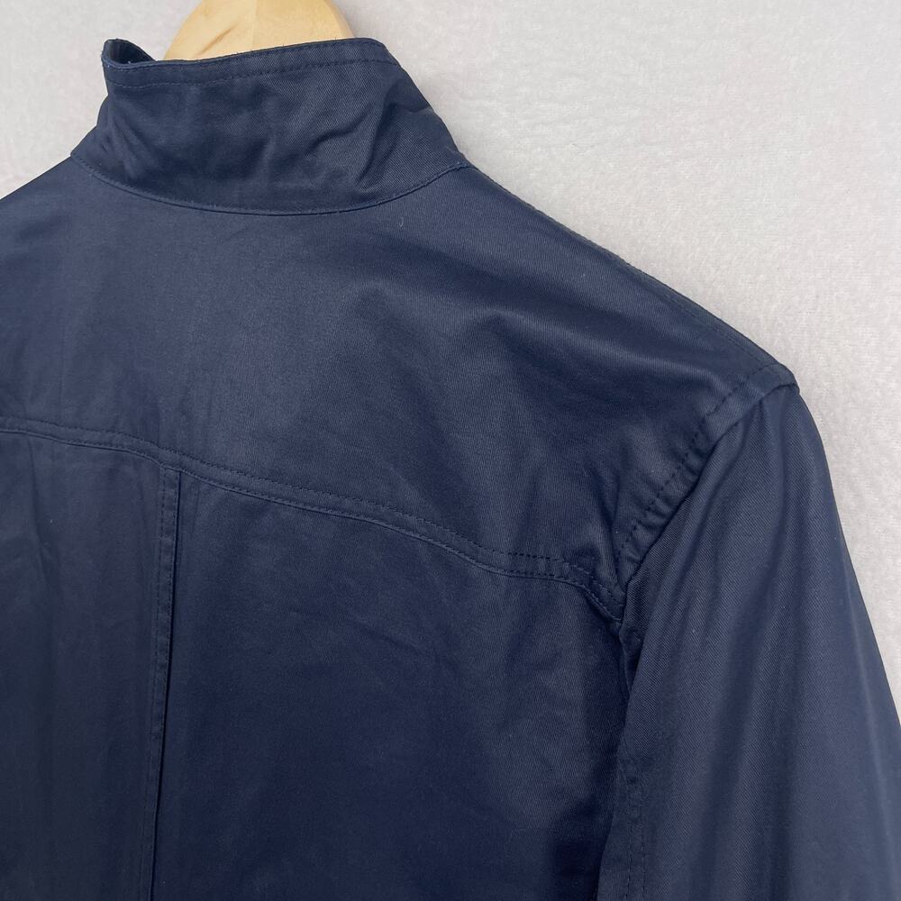 SKIES ARE BLUE Jacket L Twill Safari Field Utility Rain Coated Cotton Blue - Picture 8 of 13